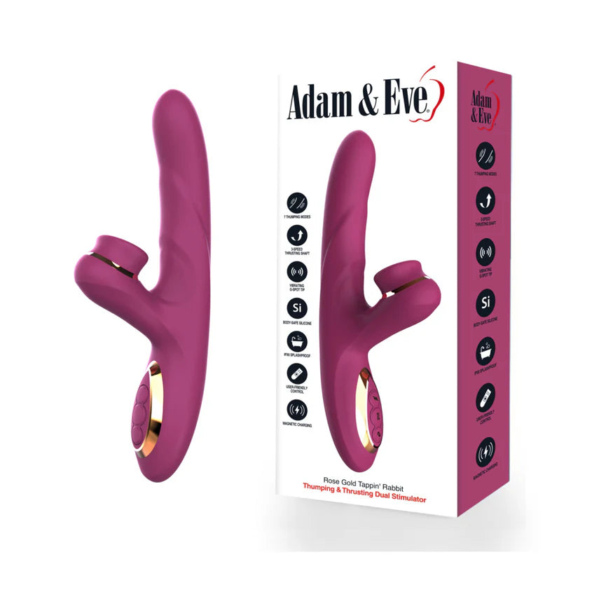 Adam & Eve Rose G-spot Gold Tappin' Rabbit