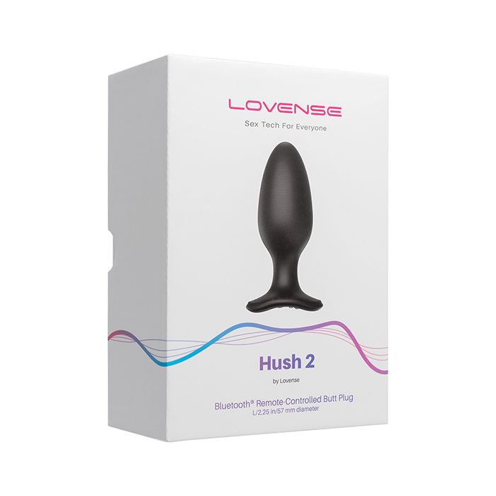 Lovense Hush 2 Bluetooth Remote-Controlled Vibrating Butt Plug S 1.5 in.
