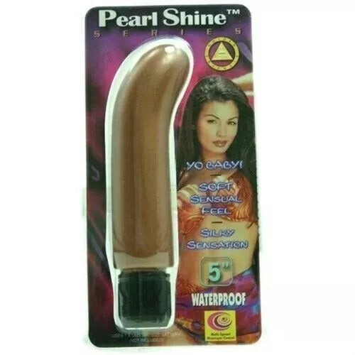 Pearl Shine G-Spot Vibrator 5in - Chocolate