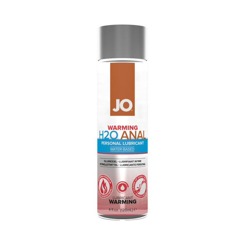 JO H2O Anal Warming Water-Based Lubricant 4 oz.