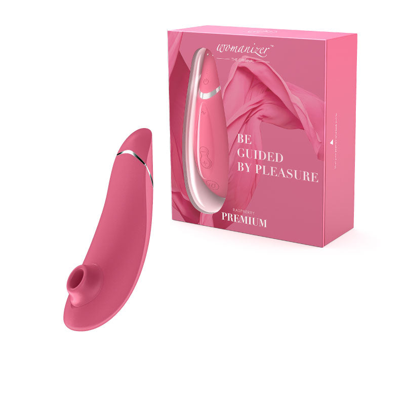 Womanizer Premium Rechargeable Silicone Autopilot Pleasure Air Clitoral Stimulator Raspberry