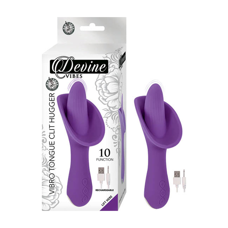 Devine Vibes Vibro Tongue Clit Hugger-Purple