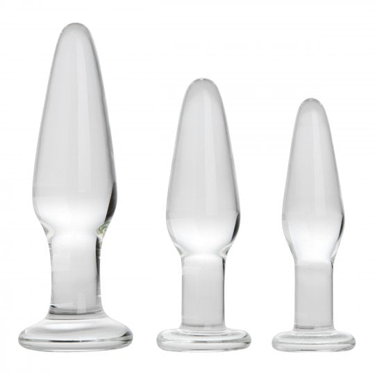 Dosha 3-Piece Erotic Glass Anal Plug Kit